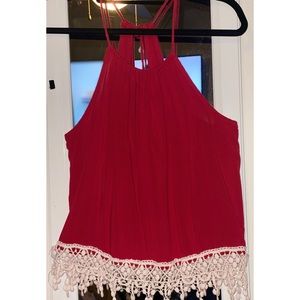 Red tank top